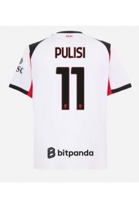 AC Milan Christian Pulisic #11 Jalkapallovaatteet Vieraspaita 2025-26 Lyhythihainen